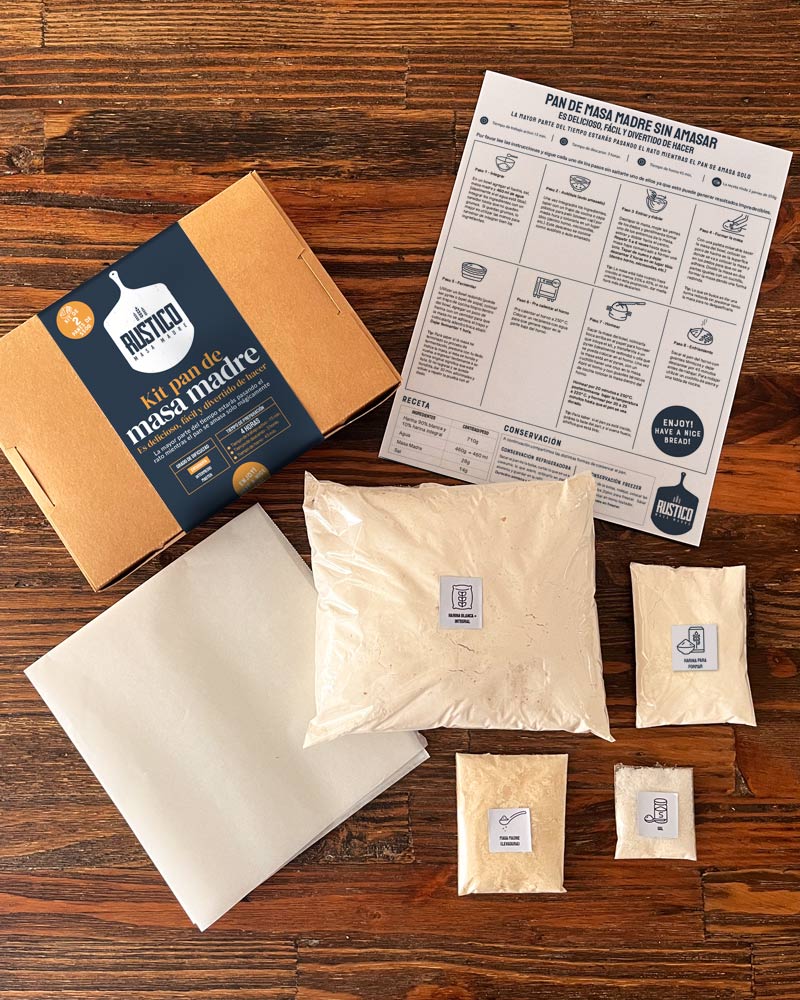RUSTICO KIT MASA MADRE INGREDIENTES
